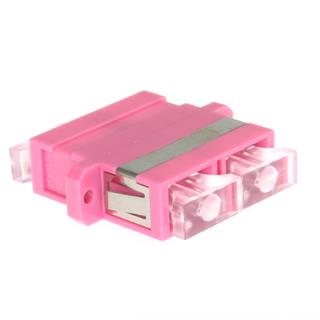 ECS skarvstycke SC duplex OM4 Erika Violet transparent dammskydd